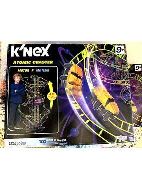 K'NEX 4 ft Tall Atomic Coaster #51441 Motorized Set 1255 Pieces NEW SEALED LQQK!